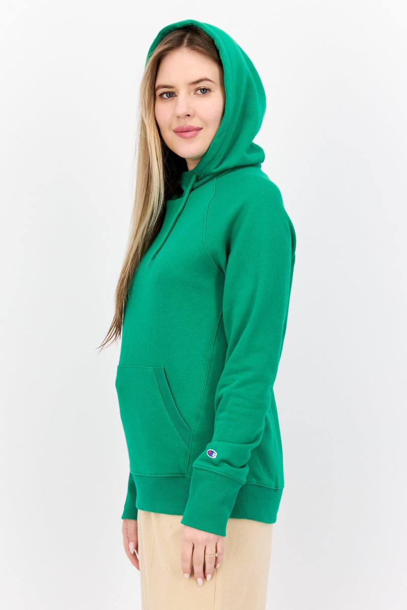 Champion ملابس رياضية نسائية بأكمام طويلة مناسبة، خارجية، هوديز، أخضر - Image 2