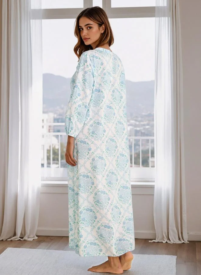 سبلاش فيڤ قميص نوم بطبعة زهور