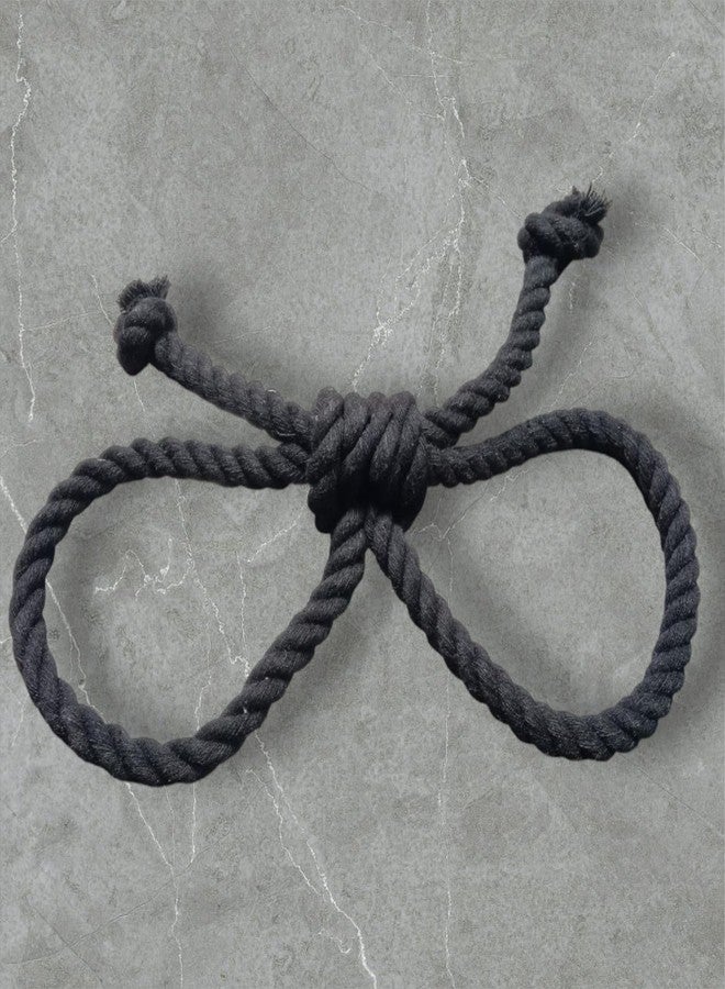 Esselkay Cotton Rope Theatre Props Handcuffs, Black, Pack of 2 - Image 1