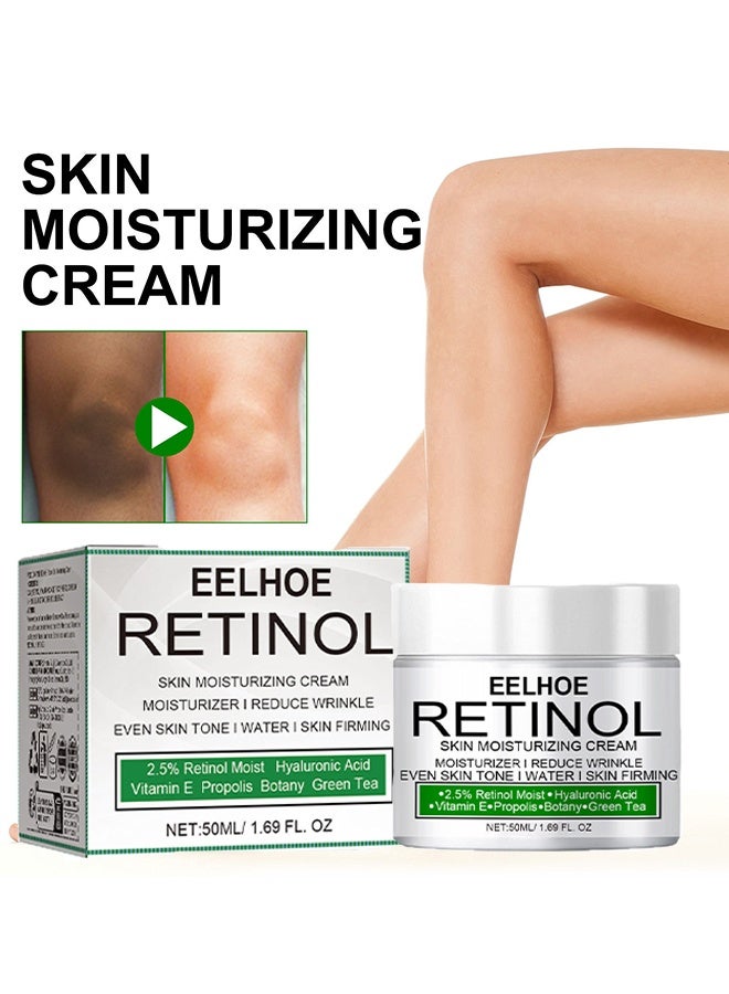إيلهو كريم مرطب للبشرة من الريتينول ، ميلانين لتفتيح وتفتيح البشرة ، كريم مرطب للكوع والإبط أبيض 50 مل - Image 1