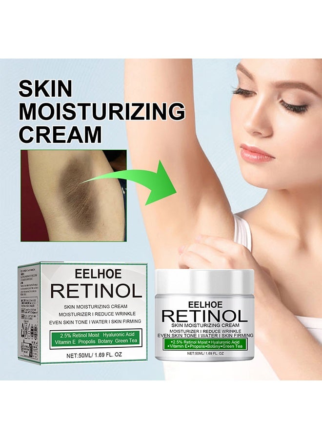 إيلهو كريم مرطب للبشرة من الريتينول ، ميلانين لتفتيح وتفتيح البشرة ، كريم مرطب للكوع والإبط أبيض 50 مل - Image 2