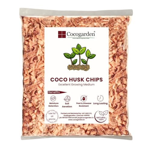 Cocogarden Coconut Coco Husk Chips (Ready to Use) 1 Kg - Mulching & Potting Mixer | Moisture Retention, Soil Enhancer & Aeration for Plants - Image 1