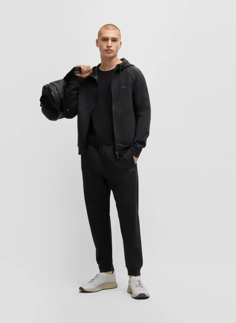 BOSS Stretch-cotton tracksuit with logo prints