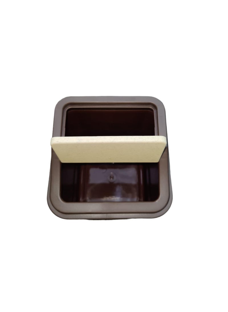 Garbage Can Bin Trash can,Household,Square Trash can with lid,Toilet Paper Waste Basket Garbage Can Bin for Bathrooms,Kitchens,Home Offices Brown Pack of 1