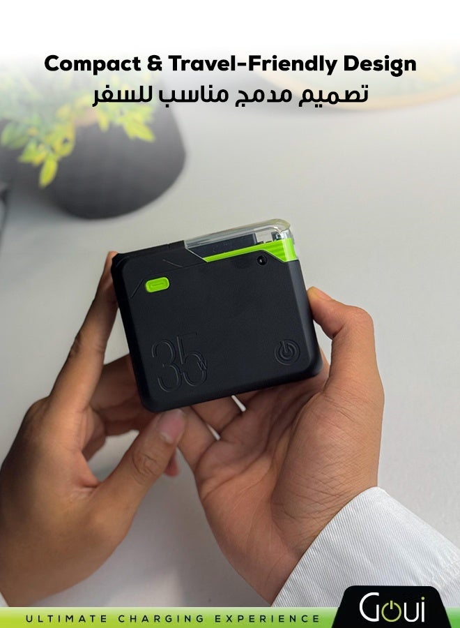جوي باور بانك تيتان بسعة 10,000 ملي أمبير و شحن فائق 35 واط – شاحن محمول عالي السرعة يدعم تقنية الشحن السريع PD و QC، مع منافذ متعددة لشحن أجهزة آيفون 14/15/16/17، سامسونج، جلاكسي، ايباد برو، اير بودز، هواوي و المزيد، تصميم أنيق ومدمج مع شاشة رقمية 10000 mAh - Image 5