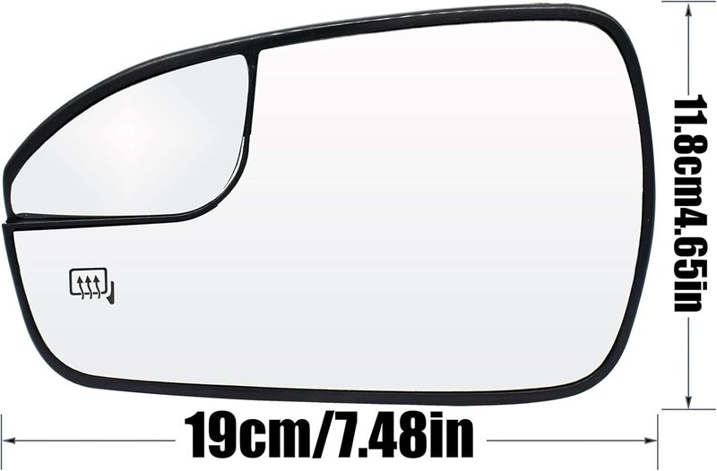 DEMULAX Heated Side Mirror Glass for Ford Fusion 2013-2020 - Image 2