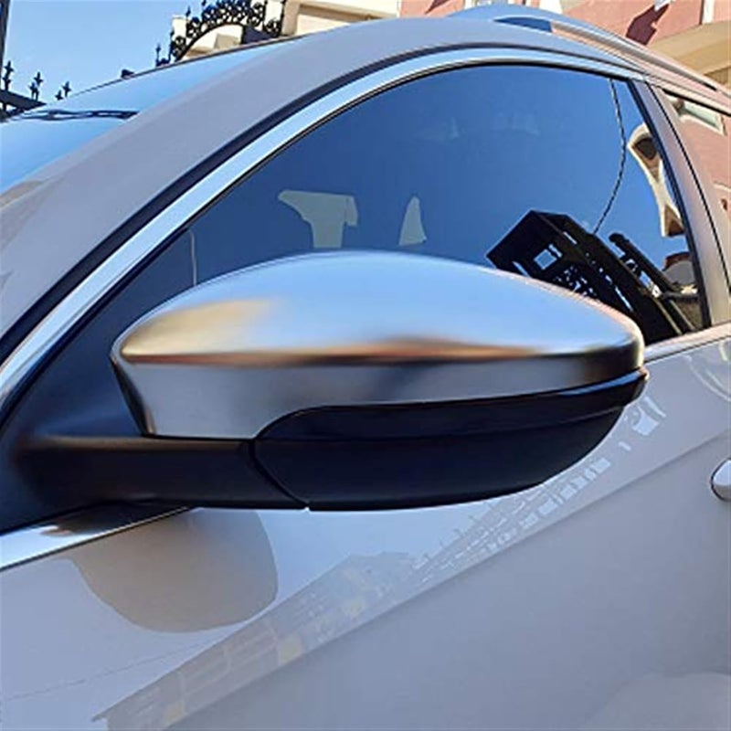 Wivplex Matte Chrome Rearview Mirror Cover Cap - Image 4