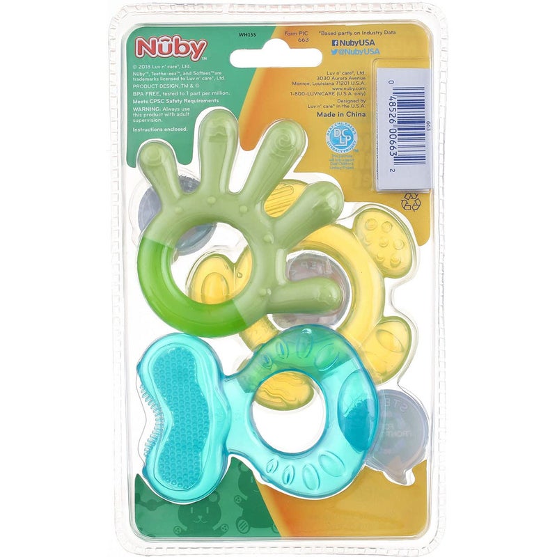 Nuby 3 Step Soothing Teether 3 Piece Set- Assorted Color - Image 3
