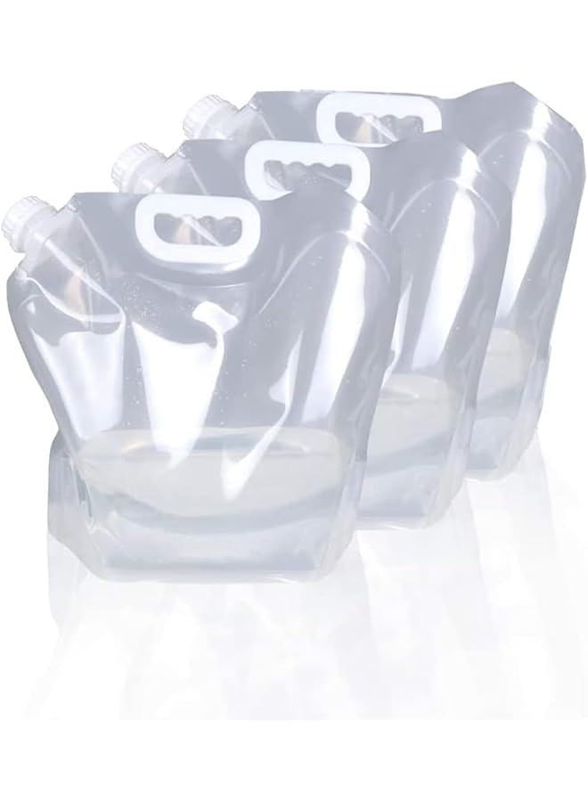 HOOKOR 3 Pieces Foldable Water Container 10L With Tight Lid Flexible Water Canister Portable Drinking Water Water Bag Folding Canister Water Bag For Outdoor Camping Grill Household - Image 1