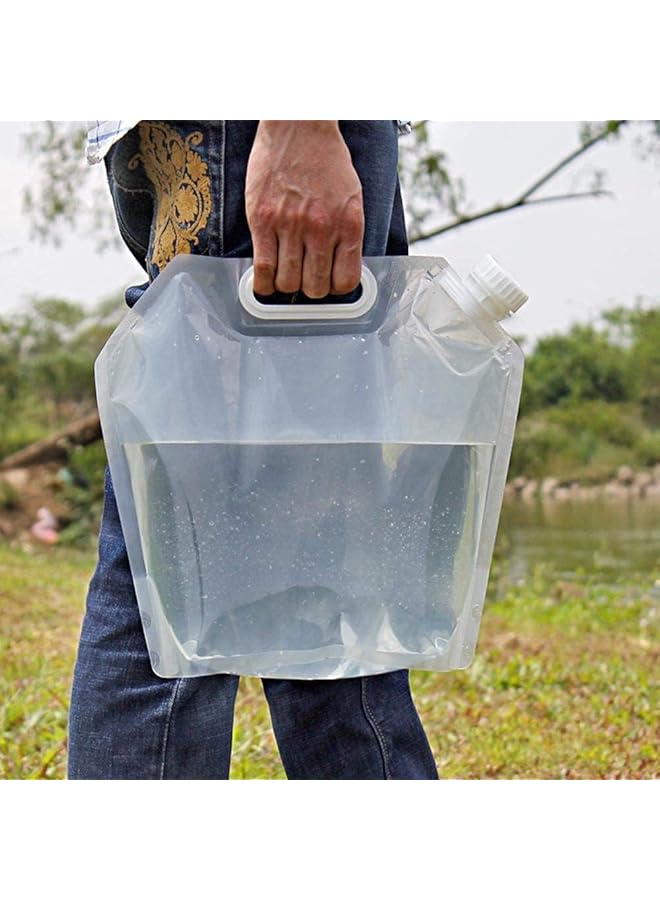 HOOKOR 3 Pieces Foldable Water Container 10L With Tight Lid Flexible Water Canister Portable Drinking Water Water Bag Folding Canister Water Bag For Outdoor Camping Grill Household - Image 3