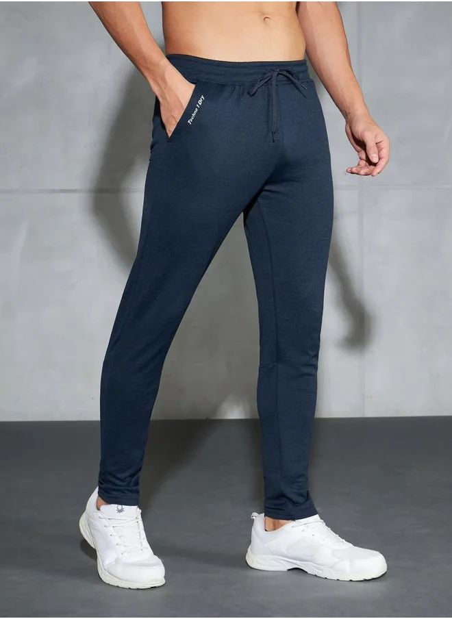 تكنوسبورت Technosport Solid Mid Rise Stretch Trackpants