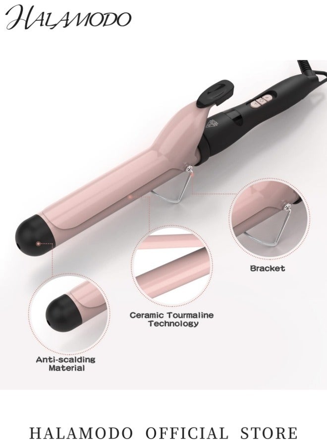 HALAMODO Hair Curling Wand Professional Ceramic Hair Curler Wand with Ceramic Coating Barrel for Long and Medium Hair Adjustable Temperature Range 80-210℃ 30s Instant Heat Dual Voltage 110-240V for Girls and Women - Image 5