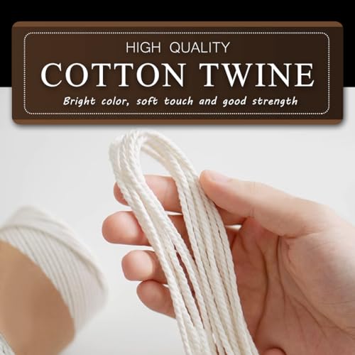 SMART&CASUAL 600 Feet 2mm Cotton Butcher Twine String Soft Food Safe for Cooking Craft Baker Kitchen Meat Turkey Sausage Roasting Gift Wrapping Gardening Crocheting Knitting - Image 3