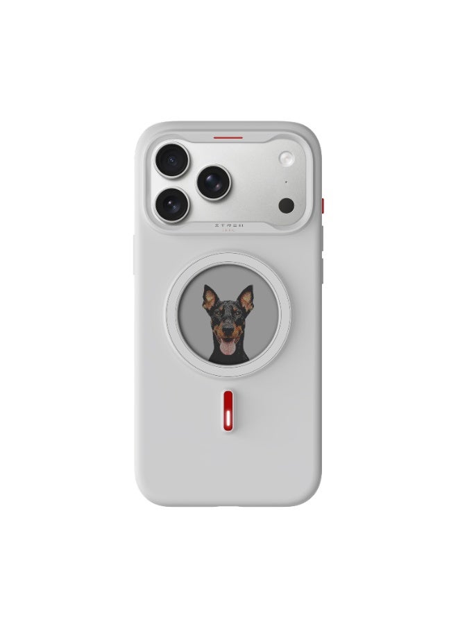 Xtrem iPhone 17 Pro Max Magnetic NFC E-Ink Display Case – MagSafe Compatible Customizable Screen Cover with Wireless Charging Support – Unique Smart Back Cover | Oeli Xtrem - White - Image 1