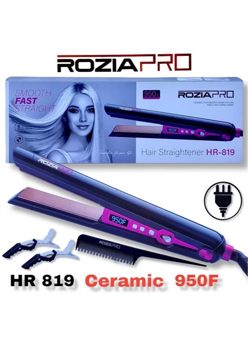 روزيابرو مكواة فرد الشعر ROZIA PRO CERAMIC HR-819 - Image 1