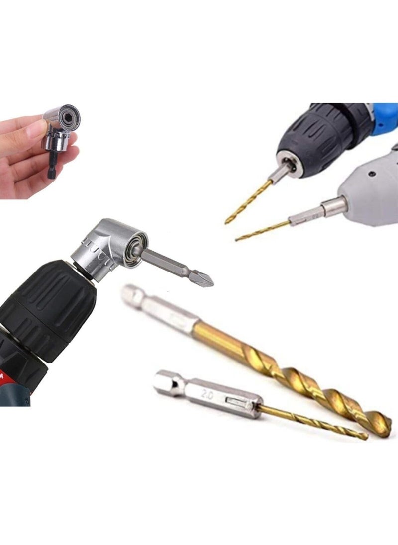 Depolife - Hexagon 1/4 Hex Bit Extension Adapter 5pcs Titanium Drill Bit Set Corner Drilling Screwing Tool 6gon - Image 1