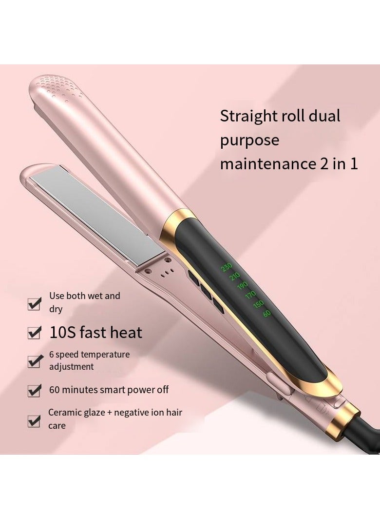 general 2-in-1 Ionic Hair Straightener & Curling Iron – Dual Styling with Ceramic Plates - Image 1