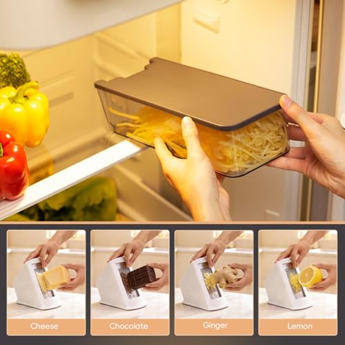 ONCE FOR ALL Safe Mandoline Slicer For Kitchen, AdjustableThickness 0.1-8 mm Professional Vegetable Slicer For Food, Fruit Slices, Potato Chips, Fast Meal Prep (4th Gen Gray) - Image 5