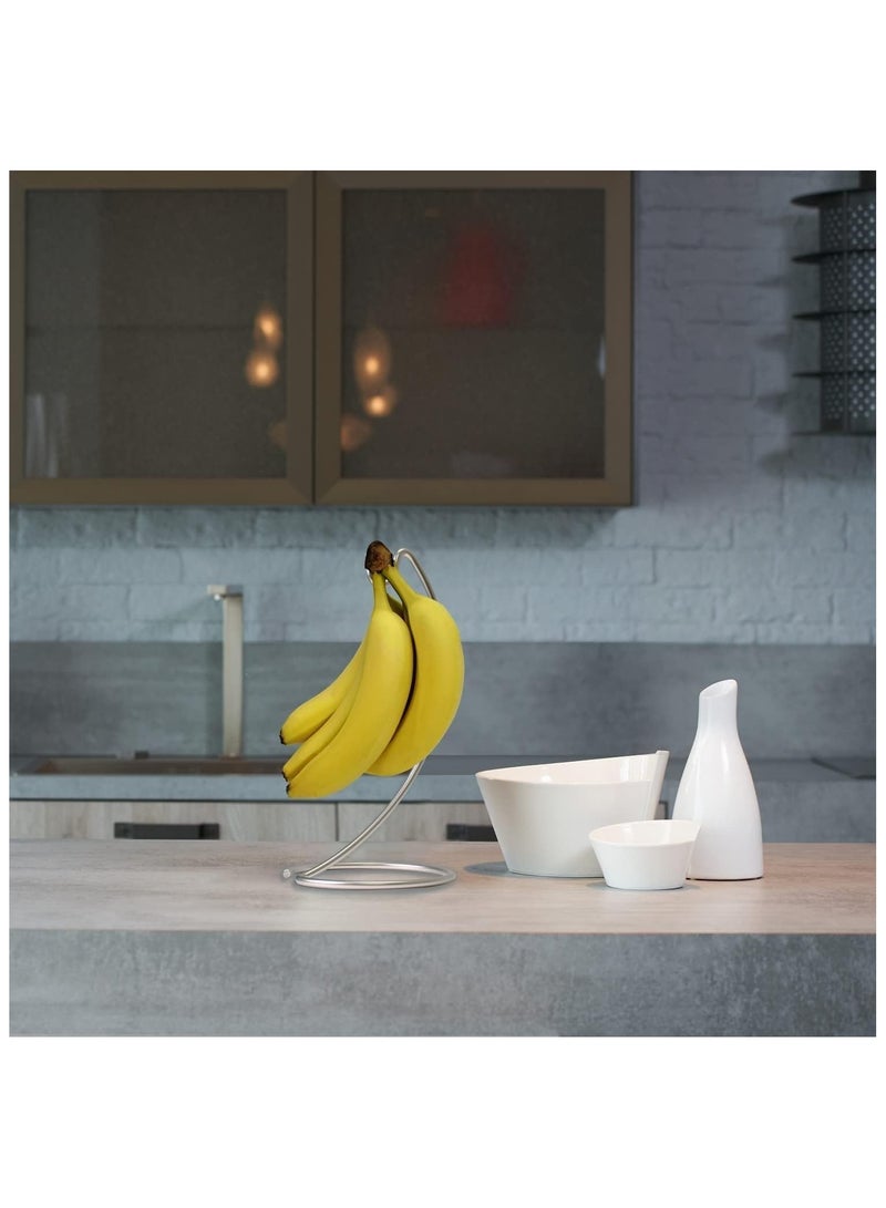 NANAO Banana Stand with Hanger, Kitchen Fruit Holder, Chrome Tree Design, Holds Fruit in Kitchen or Pantry, White - Image 5