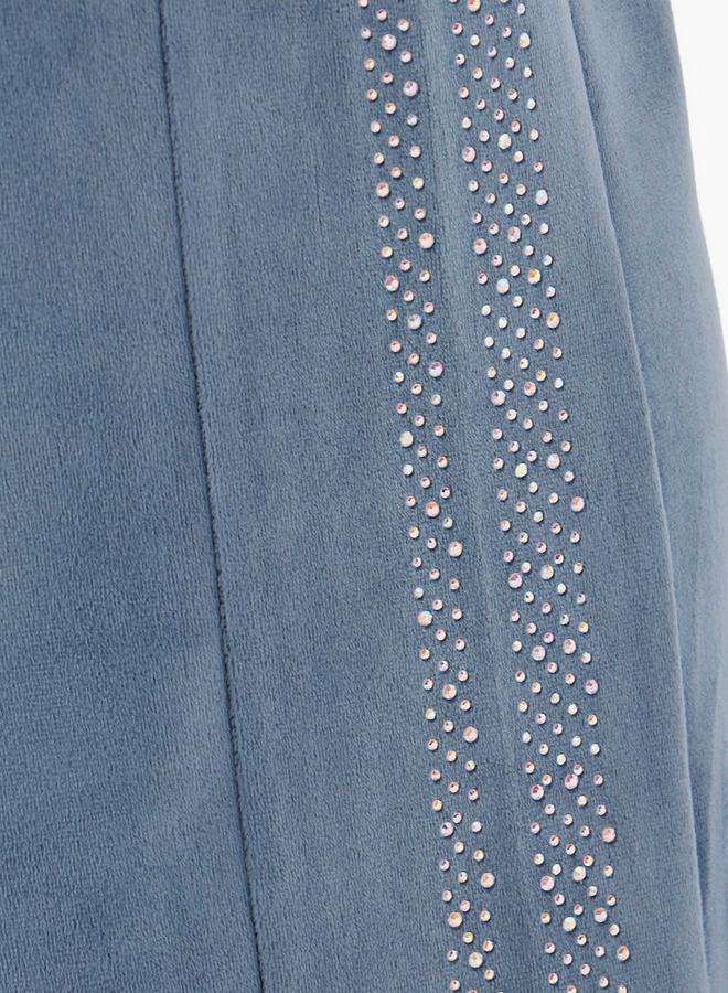 Kappa Embellished Velour Regular Fit Track Pants with Pockets - Image 5