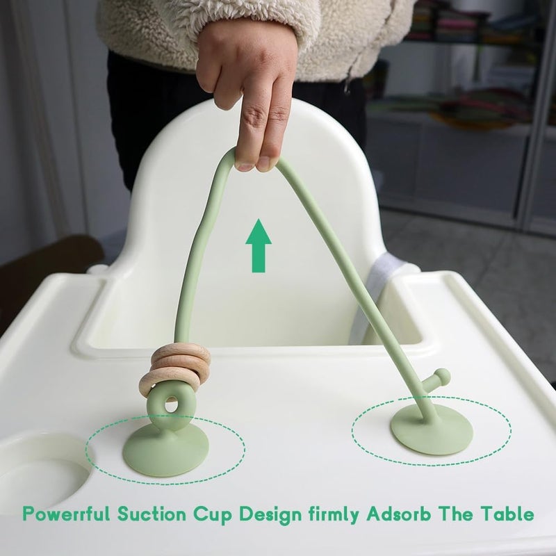 Socub High Chair Toys with Suction Cups for Infant Toddlers 612 18 Months Educational Interactive Table Toys  Silicone Teething Toy  Baby Sensory Chew Toy for Baby Boys Girls Pink - Image 5