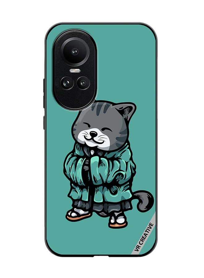 VR CREATIVE Protective Case Cover For Oppo Reno 10 Kimano Cat Design Multicolour - Image 1