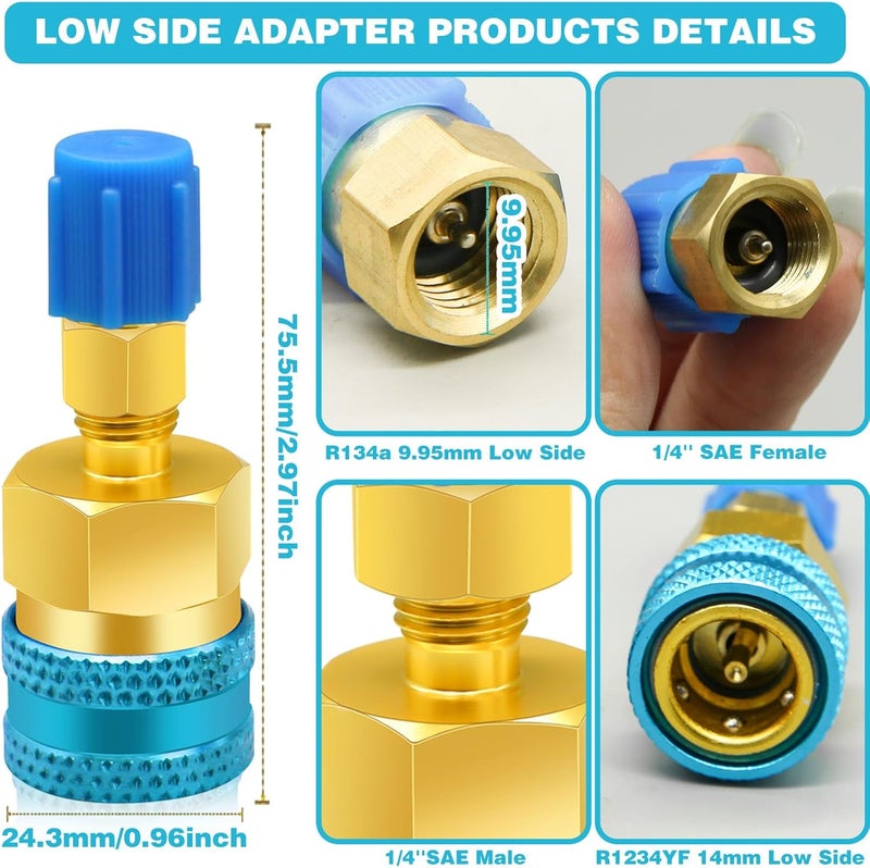 CANIPHA R1234yf to R134a Adapter Quick Couplers Kit - Image 3