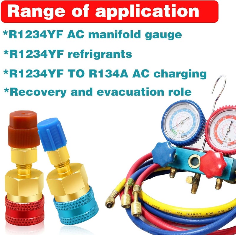 CANIPHA R1234yf to R134a Adapter Quick Couplers Kit - Image 5