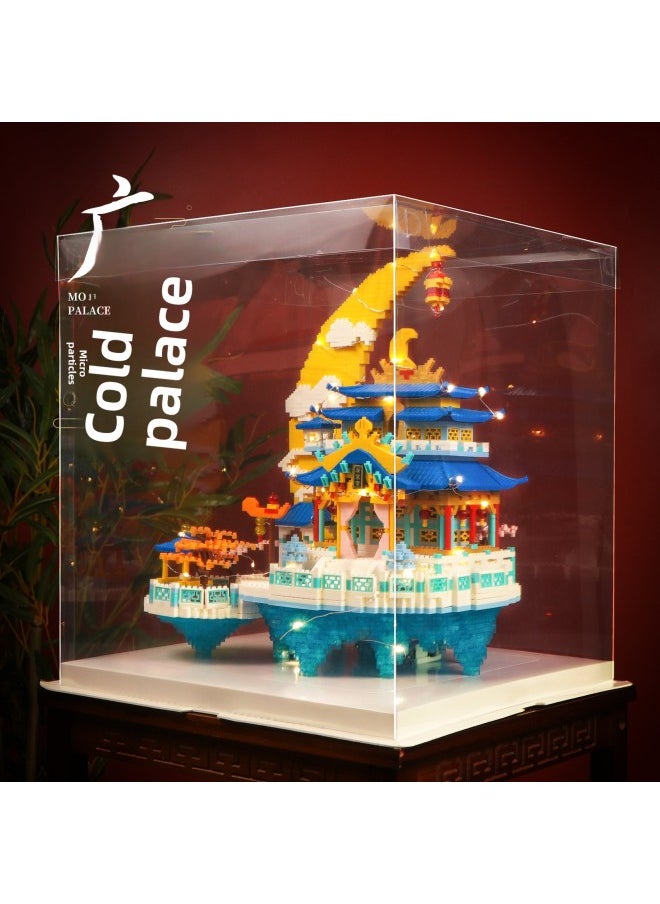 null - Compatible With Lego Building Blocks Tian'anmen Disco Castle Nicheng High Difficulty Micro Particle Building Model Assembled Toy-Color:Small Size Guanghan Palace + Cake Box + Lighting Tools Suit [color Box]] - Image 1