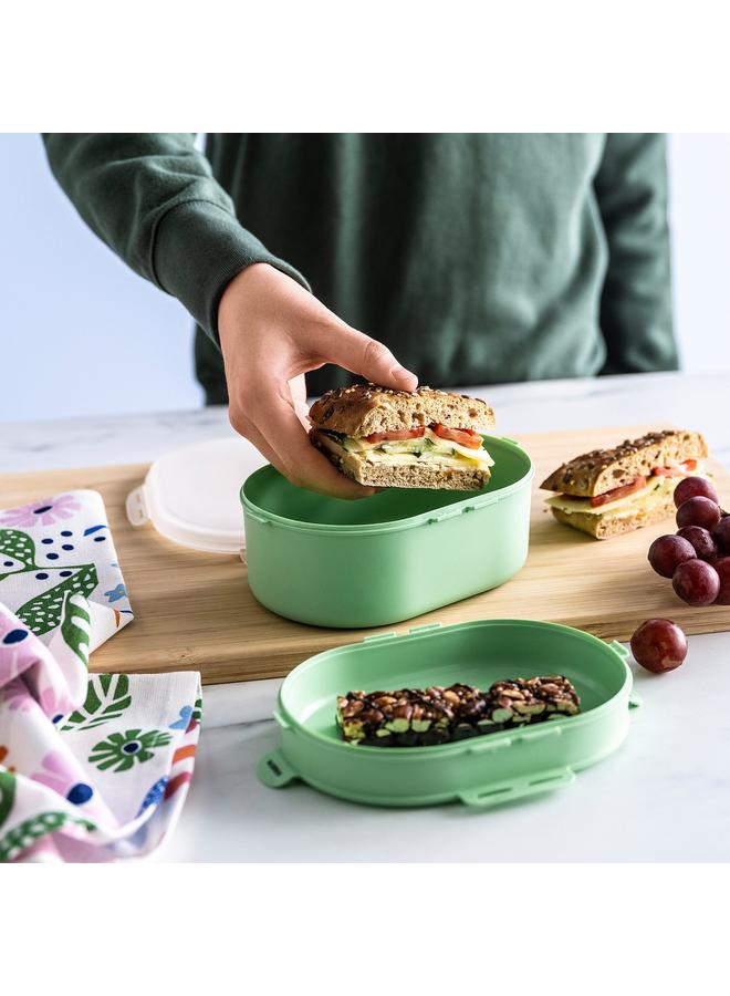 erorex Stackable Lunch Box For Dry Food, Light Green - Image 2