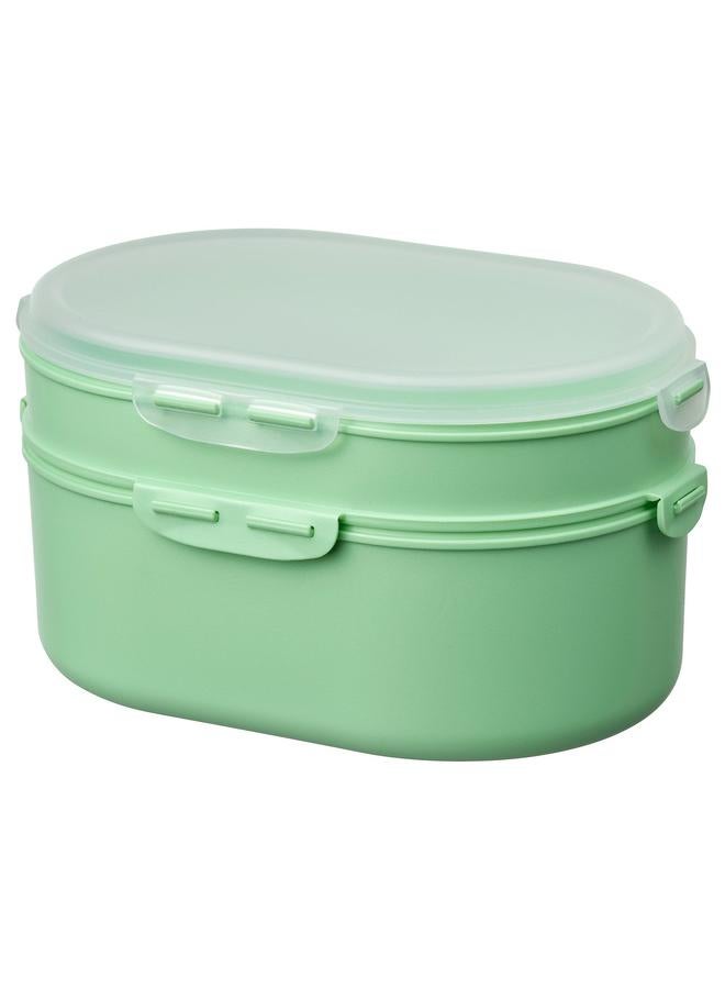 erorex Stackable Lunch Box For Dry Food, Light Green - Image 1