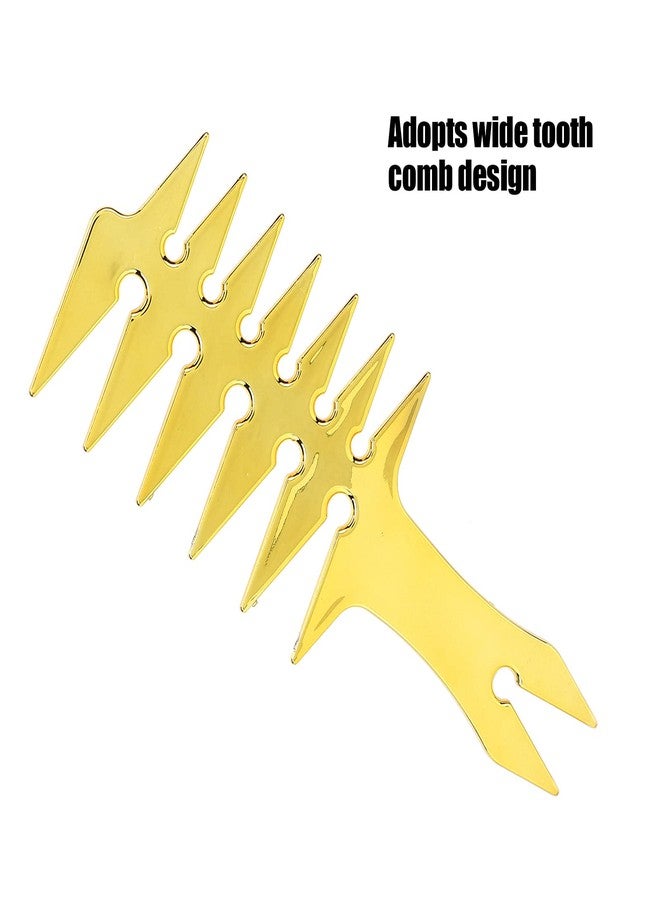 Entatial Gold Men's Wide Tooth & Double Sided Comb for Unique Hair Styling - Image 3
