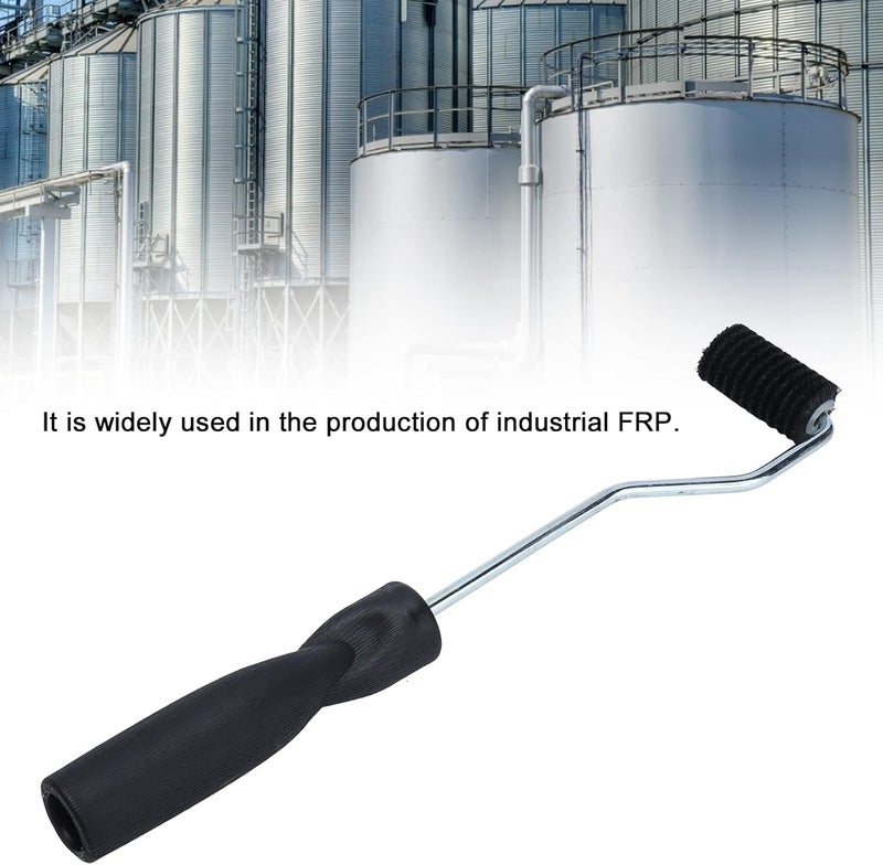 Fiberglass Laminating Roller Aluminum Alloy Roller Tool for Resin Leveling Bubble Removal in FRP Production 25x50mm Size 12 Inch Length - Image 1