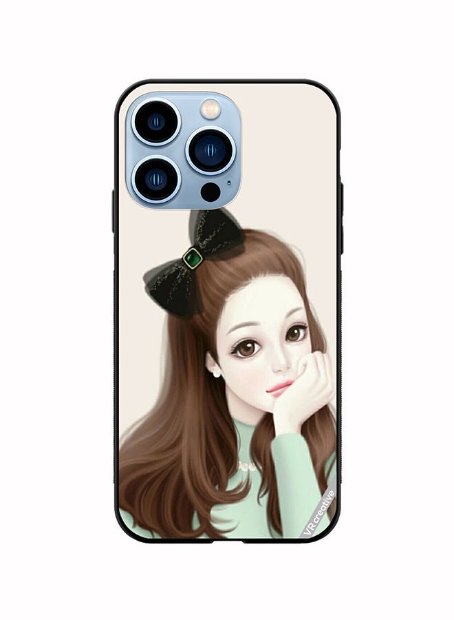 VR CREATIVE Protective Case Cover For Apple iPhone 14 Pro Max Girl With Band Design Multicolour - Image 1