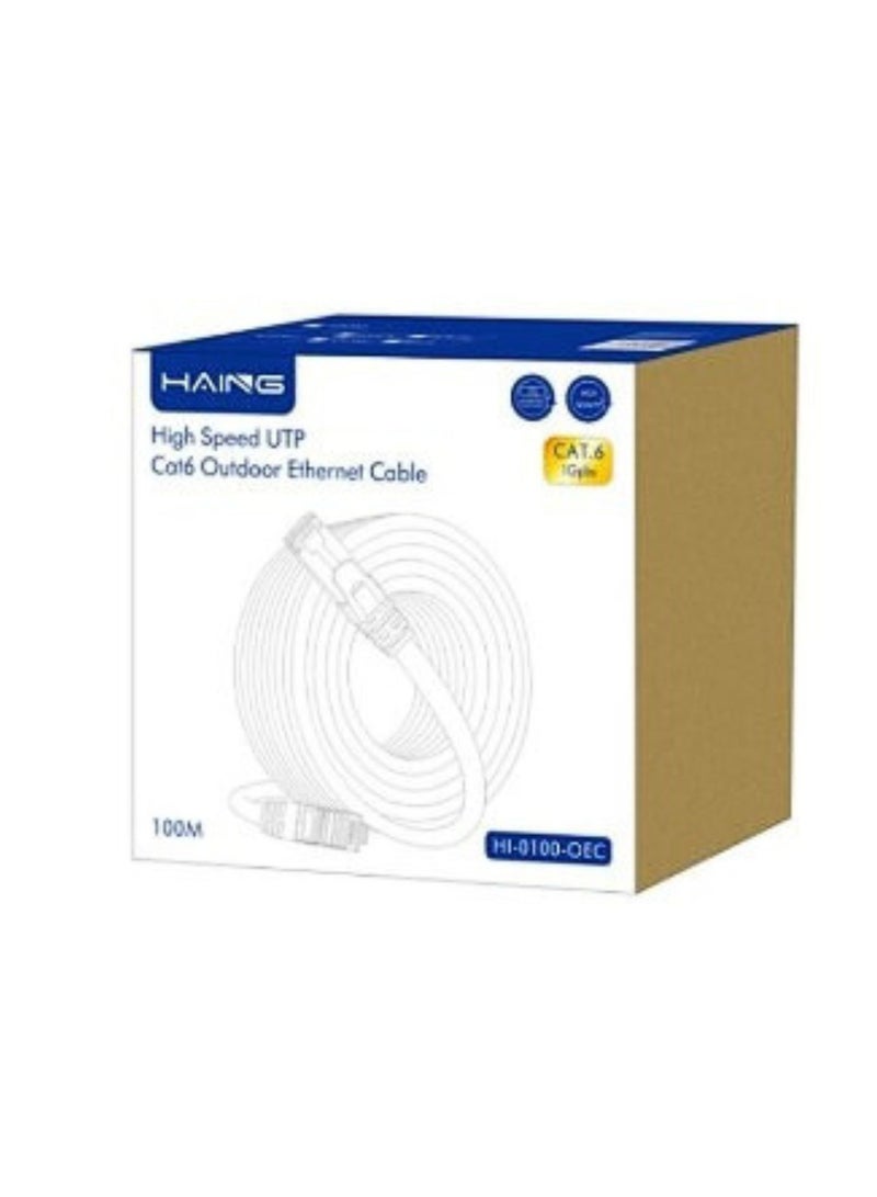 Haing كابل إيثرنت خارجي UTP Cat 6 HI-0701-OEC عالي السرعة 70 متر - Image 1
