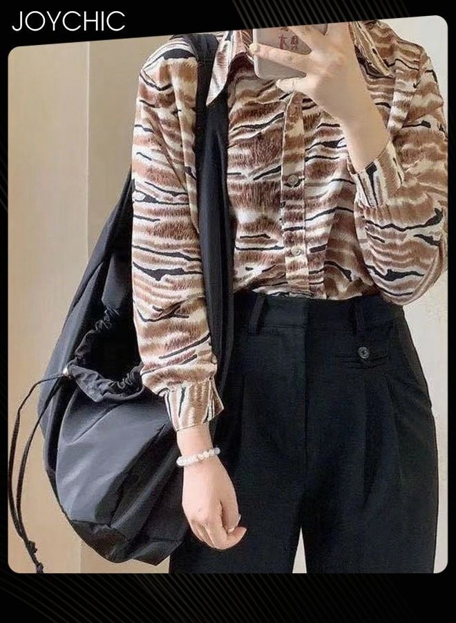 Joychic Korean Style Women Large Capacity Shoulder Bag Ladies Casual Oxford Waterproof and Wear-resistant Crossbody Bag Black - Image 2