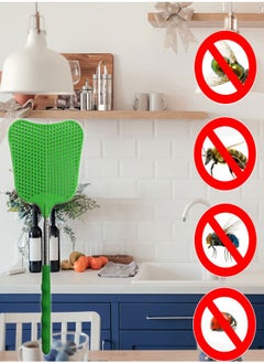 HAWAWA 5pcs Fly Swatters Extendable, Plastic Fly Swatter Set Flexible and Durable, Telescopic Flyswatter with Stainless Steel Handle for Home, Classroom and Office  - Image 5