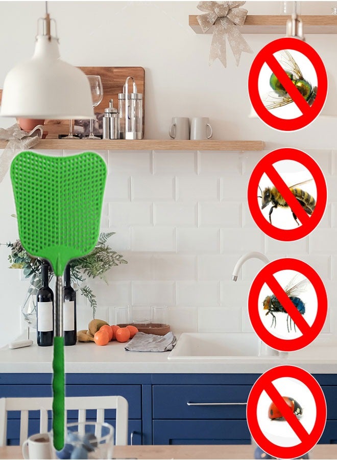 وهاواي 5pcs Fly Swatters Extendable, Plastic Fly Swatter Set Flexible and Durable, Telescopic Flyswatter with Stainless Steel Handle for Home, Classroom and Office  - Image 5