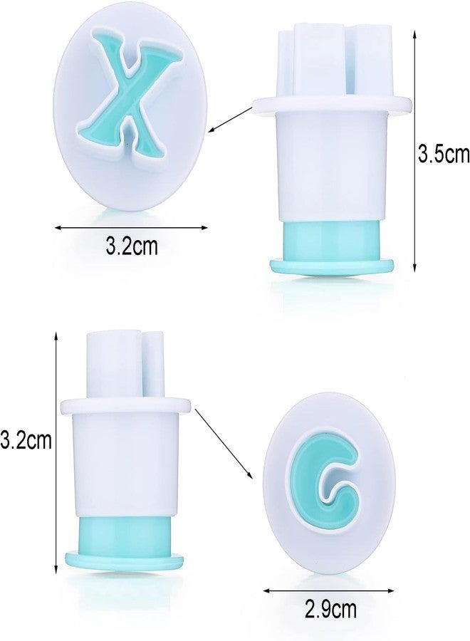 BAKING SET مجموعة أدوات الخبز 26 قطعة، قوالب تقطيع بسكويت صغيرة سهلة الضغط على شكل حروف أبجدية صغيرة، قوالب تقطيع عجينة السكر - Image 4