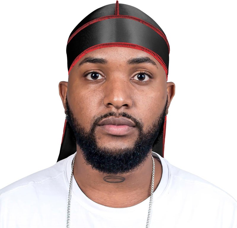 ForceWave Silky Durag for Men Wave Cap Satin Dorag for Men Women 360 Wave - Image 2