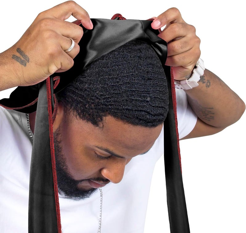 ForceWave Silky Durag for Men Wave Cap Satin Dorag for Men Women 360 Wave - Image 4