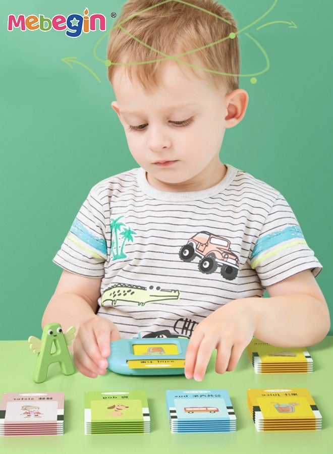 Audible Flash Cards with Sound Effects, Talking Flash Cards, Toddler Learning Toy with 112 Double-sided Learning Cards, Educational Interactive Toys, Fun Toddler Travel Toys, Ideal Gift for Kids Aged 3+