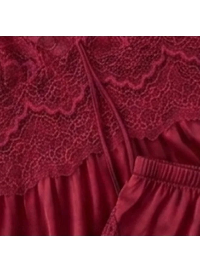 Caprisious  Elegant Satin & Lace Cami Set with Matching Shorts for Women | Best Price UAE