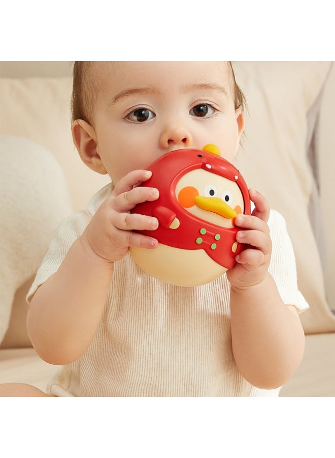 Spot Cute Cartoon Duck Tumbler 3-24 Months Baby High Value Educational Toys-Color:Red Dinosaur Duck +5-layer Track Transfer Music To Send 4 Balls - Image 5
