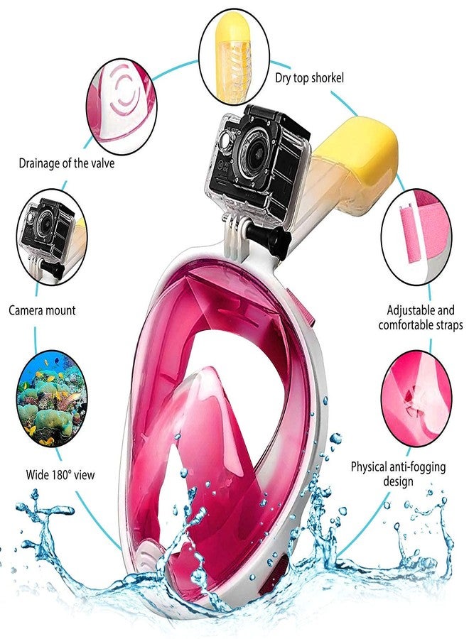 TRAY Snorkel Mask Full Face Snorkeling Mask with Panoramic View and Action Camera Mount,Anti-Fog and Anti-Leak Design Diving Mask for Adults and Youth(L/XL) - Image 4
