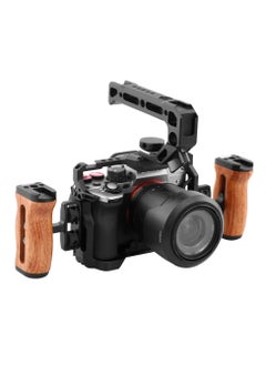 EVEREEN Universal Camera Cage Left Right Side Handle For Sony Canon Nikon Camera Cage Wooden Handle Grip Cold Shoe For Mic Video Light  - Image 5