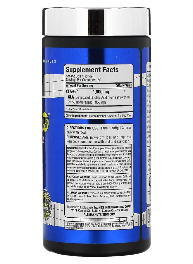 Allmax Essentials CLA95™ 150 Softgels - Image 2