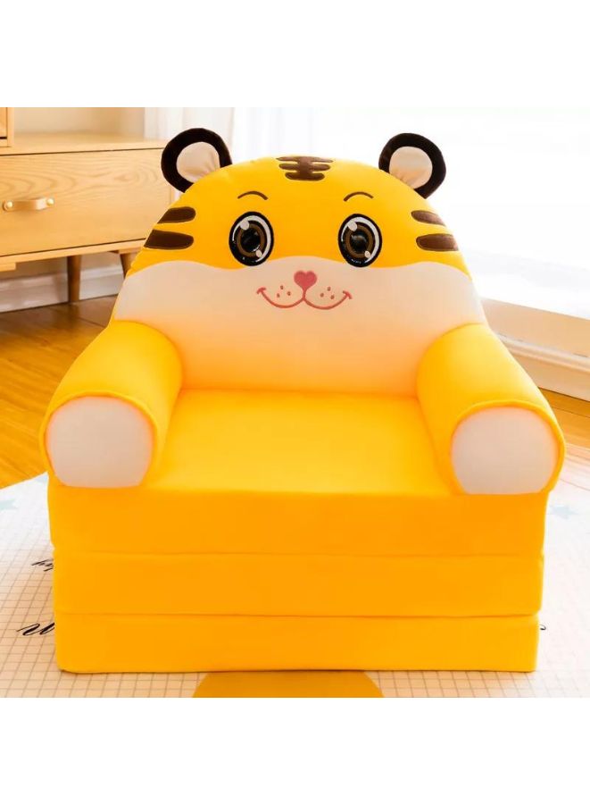 Foldable Toddler Chair Lounger for Kids from 1 to 3+ years old, Removable and Washable Lazy Sleeping Sofa for Kids Baby Sofa Bed Foldable Chair Tiger - Image 3