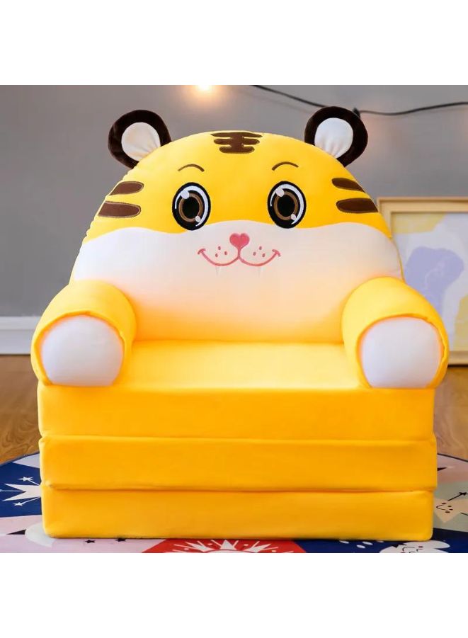 Foldable Toddler Chair Lounger for Kids from 1 to 3+ years old, Removable and Washable Lazy Sleeping Sofa for Kids Baby Sofa Bed Foldable Chair Tiger - Image 2