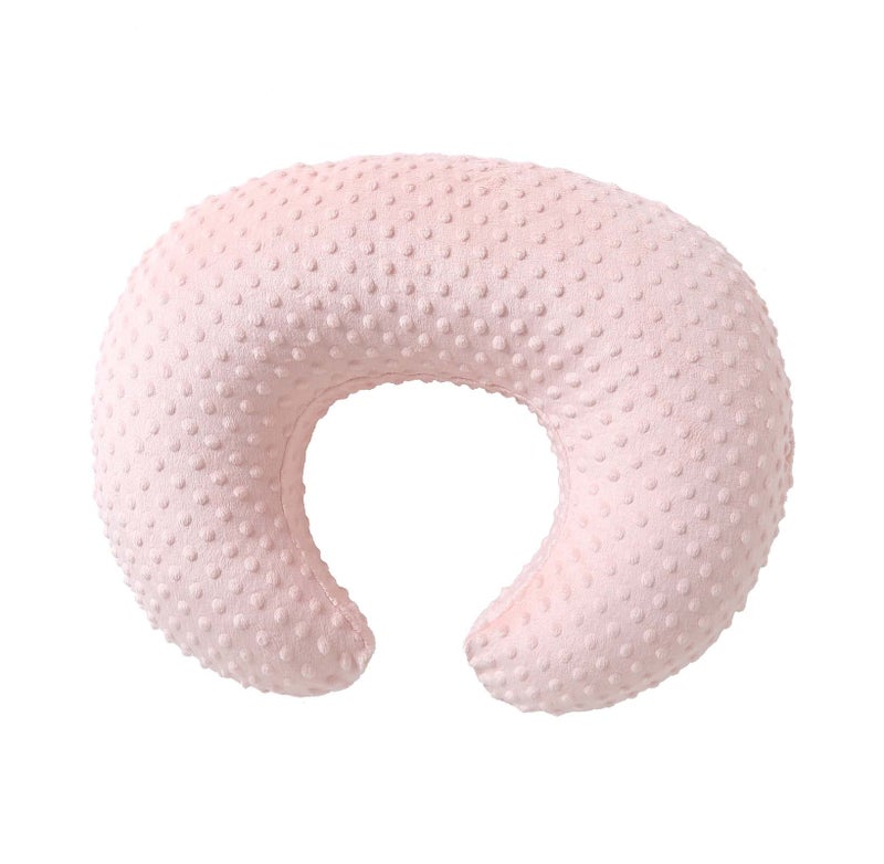 QUENESS Nursing Pillow and Positioner, Breastfeeding, Bottle Feeding, Baby Sitting Support with Removable Ultra Soft Cover, Tummy Time Support for Baby Boys and Girls (Lightpink) - Image 3